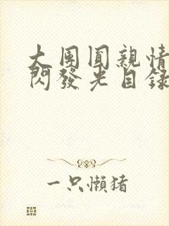 大团圆亲情会闪闪发光目录