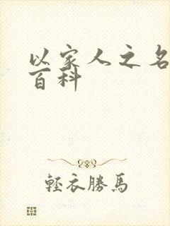 以家人之名百度百科