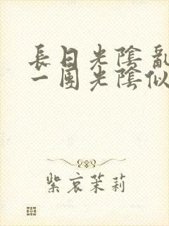 长日光阴 乱作一团光阴似箭