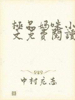 极品妈咪小说全文免费阅读