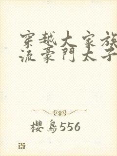 穿越大家族之风流豪门太子爷