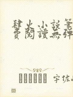 肆火小说笔趣免费阅读无弹窗