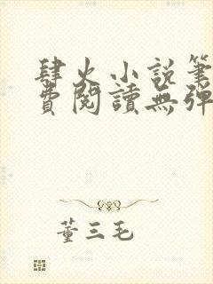 肆火小说笔趣免费阅读无弹窗