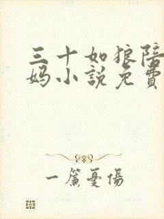 三十如狼陪读妈妈小说免费阅读