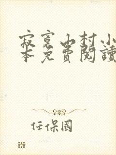 寂寞山村小说全本免费阅读