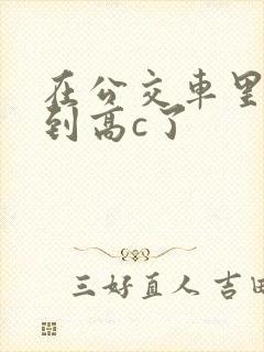 在公交车里c弄到高c了