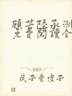 顾芒陆承洲小说免费阅读全文免费阅读下载