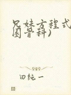 兄妹方程式(校园骨科)