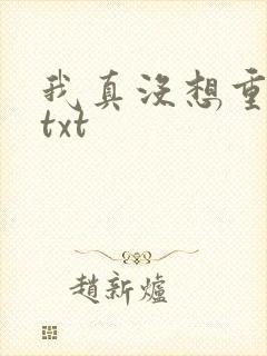 我真没想重生啊txt