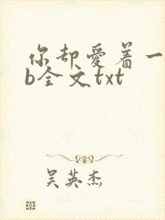 《你却爱着一个sb全文txt》小说封面