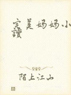 完美妈妈小说阅读封面