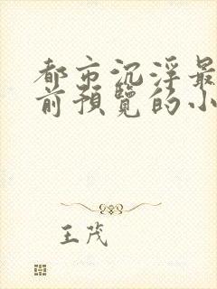 都市沉浮最快超前预览的小说3030