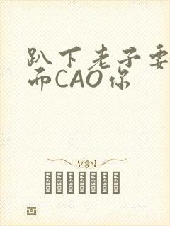 趴下老子要从后面CAO你