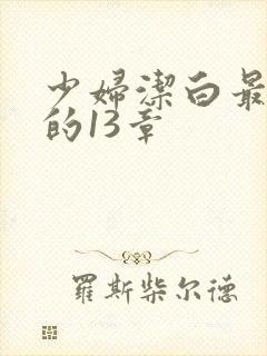 少妇洁白最刺激的13章