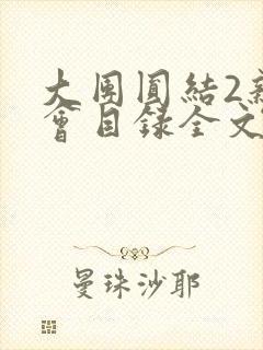 大团圆结2亲情会目录全文阅读视频