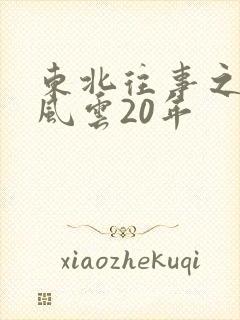 《东北往事之黑道风云20年》小说封面