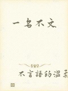 一名不文