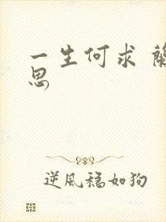 一生何求 兰思思