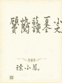 顾帆苏夏小说免费阅读全文