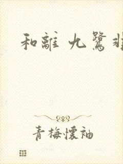 和离 九鹭非香封面