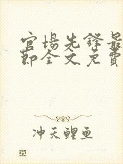 官场先锋最新章节全文免费阅读