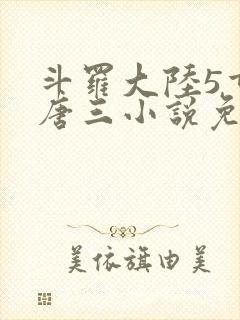 斗罗大陆5重生唐三小说免费阅读