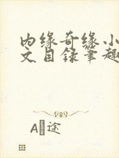 内缘奇缘小说全文目录笔趣阁