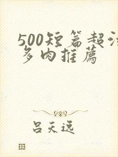 500短篇超污多肉推荐