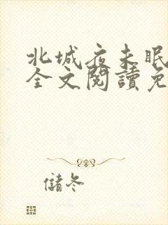 北城夜未眠小说全文阅读免费