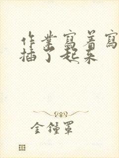 作业写着写着就插了起来