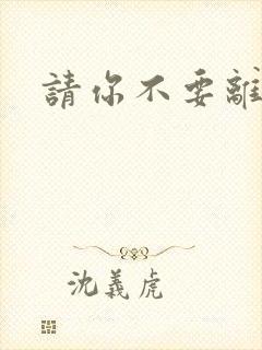 请你不要离开我