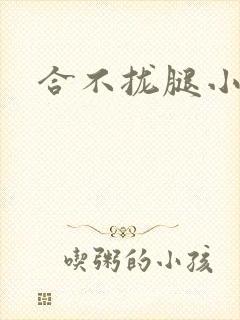 合不拢腿小说