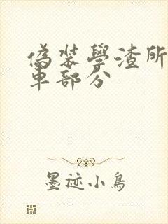 伪装学渣所有开车部分