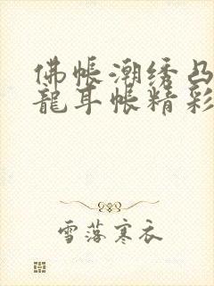 佛帐潮绣凸浮双龙耳帐精彩片段