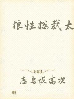 狼性总裁太凶猛