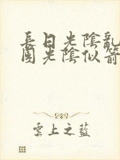 长日光阴乱作一团光阴似箭眇眇翟