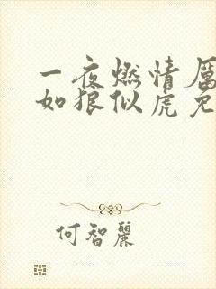 一夜燃情厉先生如狼似虎免费阅读