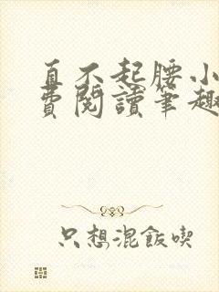 直不起腰小说免费阅读笔趣阁无弹窗