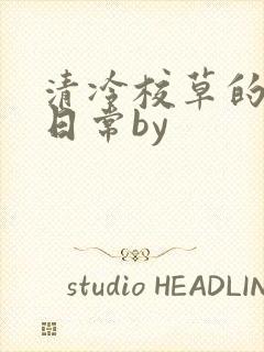 清冷校草的抹布日常by