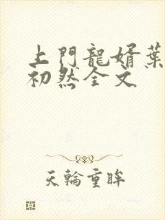 上门龙婿叶辰萧初然全文