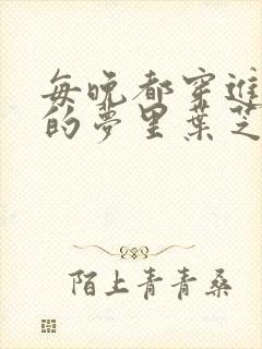 每晚都穿进男神的梦里叶芝琴小说