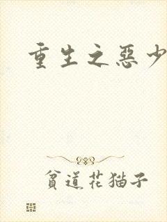 重生之恶少封面