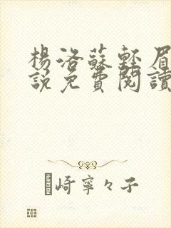 杨洛苏轻眉笔小说免费阅读