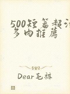 500短篇超污多肉推荐