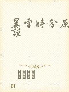 暴雪时分原著小说