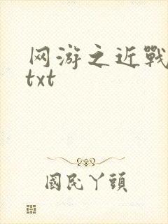 网游之近战法师txt