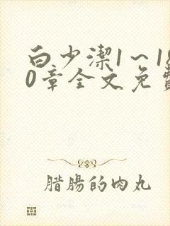 白少洁1～180章全文免费