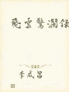 飞云惊澜录