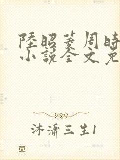 陆昭菱周时阅的小说全文免费阅读