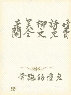 老吴柳诗晴笔趣阁全文免费阅读